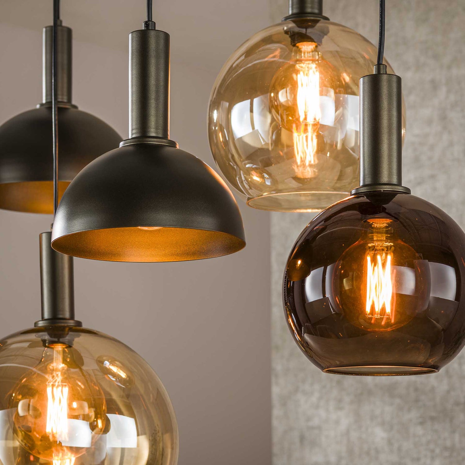 Hanglamp Clyde 4+3 L - Industrieelinhuis.nl