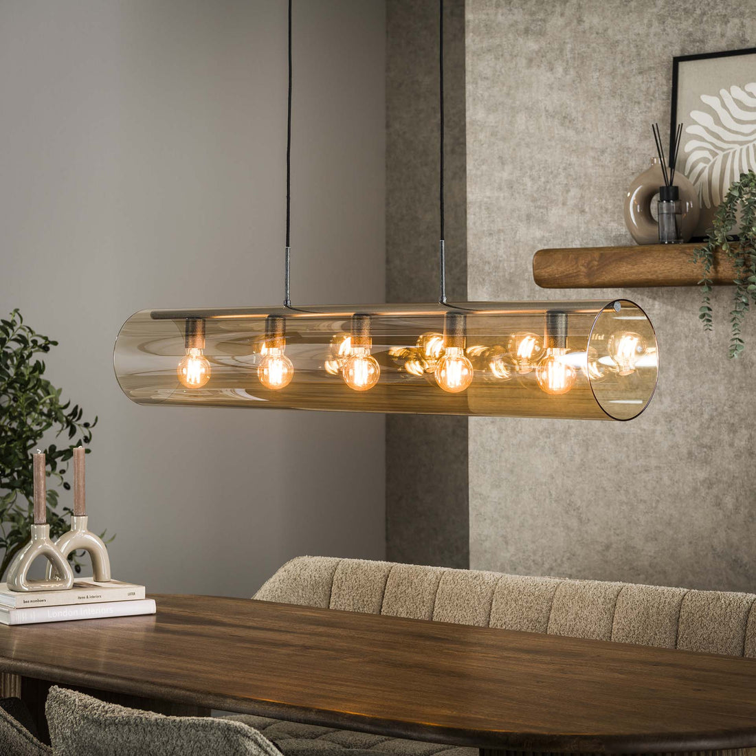 Hanglamp Polara Tube 5L Amber - Industrieelinhuis.nl