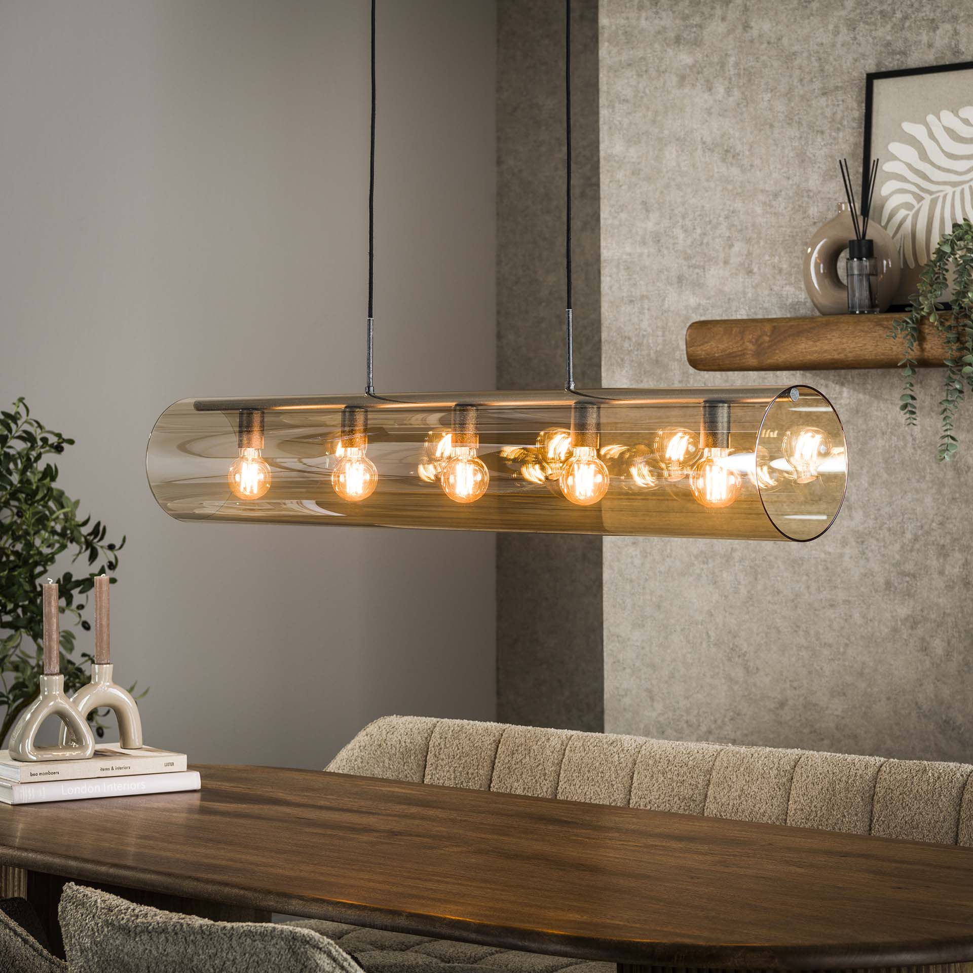 Hanglamp Polara Tube 5L Amber - Industrieelinhuis.nl