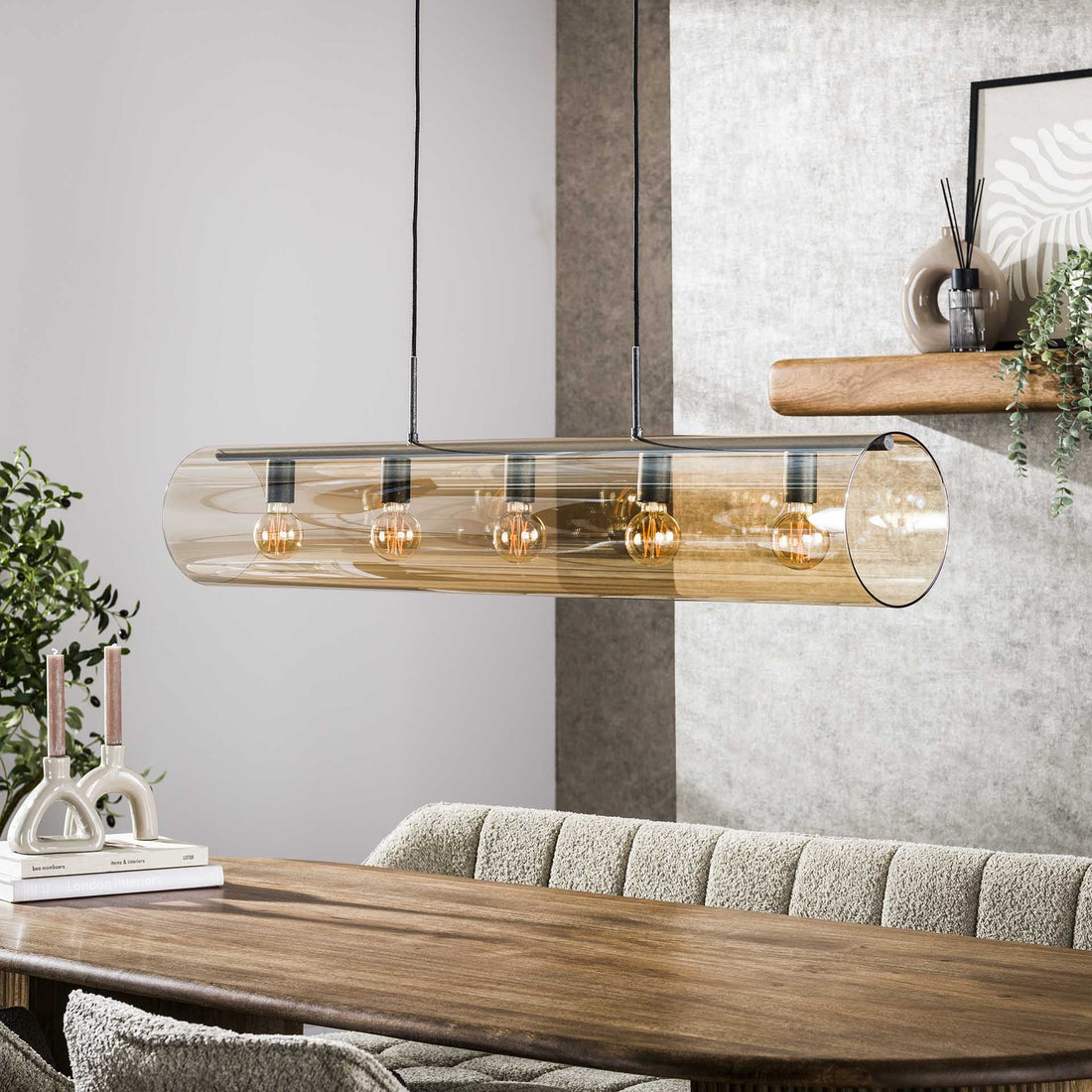 Hanglamp Polara Tube 5L Amber - Industrieelinhuis.nl