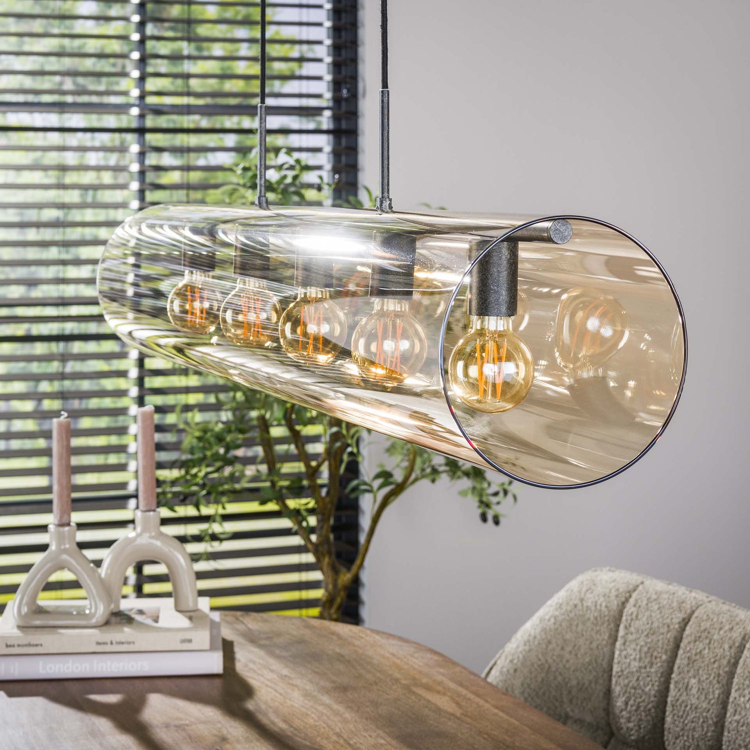 Hanglamp Polara Tube 5L Amber - Industrieelinhuis.nl