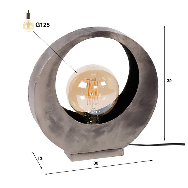 Tafellamp Mona Oud zilver 1 lichtpunt - Industrieelinhuis.nl