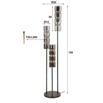 Vloerlamp Freddy 3L - Industrieelinhuis.nl