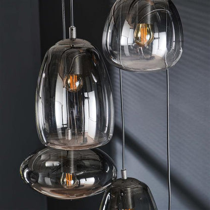 Hanglamp Faye Tiera Zwart 5 lichtpunten - Industrieelinhuis.nl