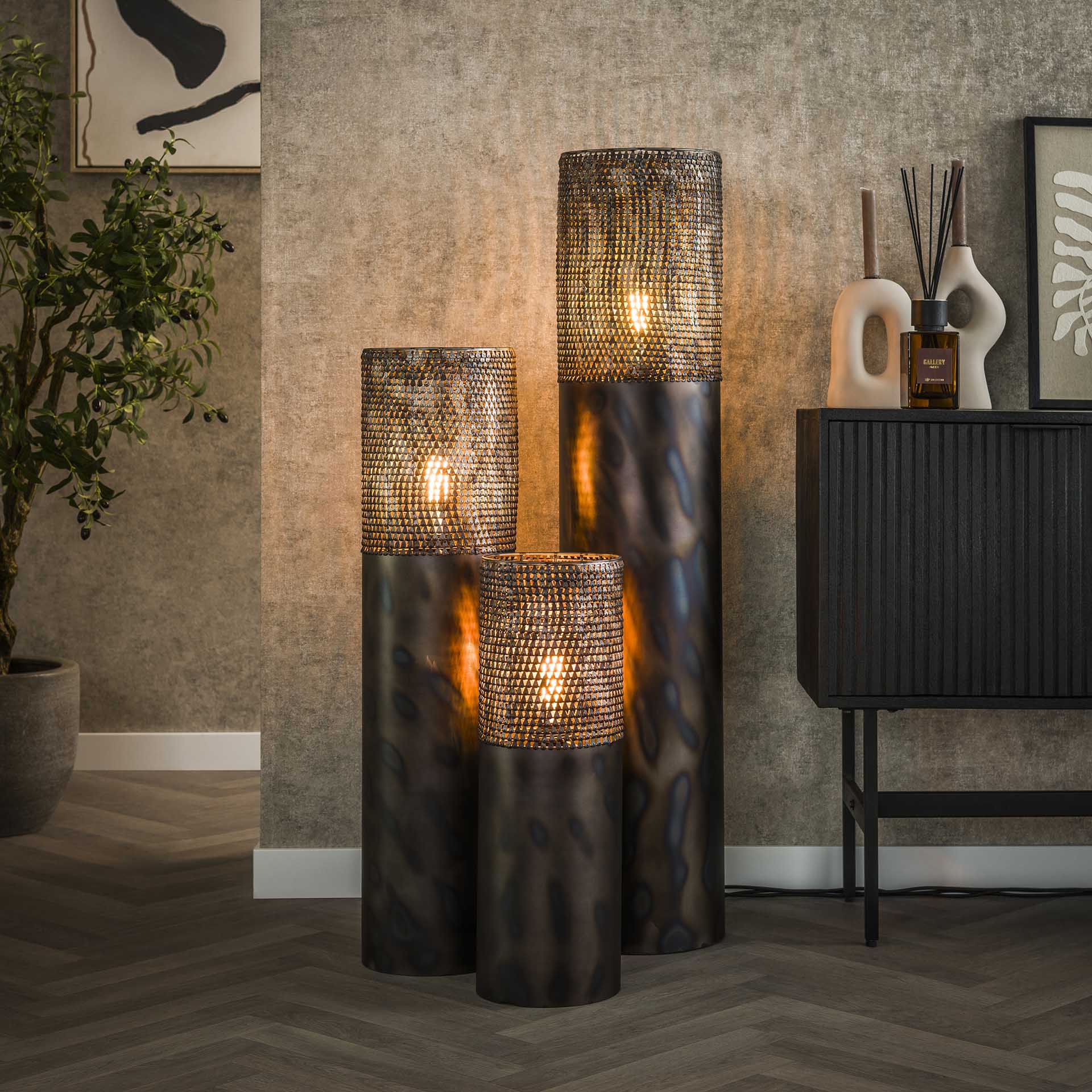Vloerlamp Glow Ø22,5 cilinder 90cm - Industrieelinhuis.nl
