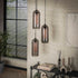 Hanglamp industrieel Diana Zwart set van 3 - Industrieelinhuis.nl