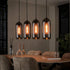 Hanglamp industrieel Diana Zwart set van 4 - Industrieelinhuis.nl