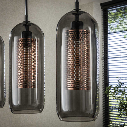 Hanglamp industrieel Diana Zwart set van 4 - Industrieelinhuis.nl