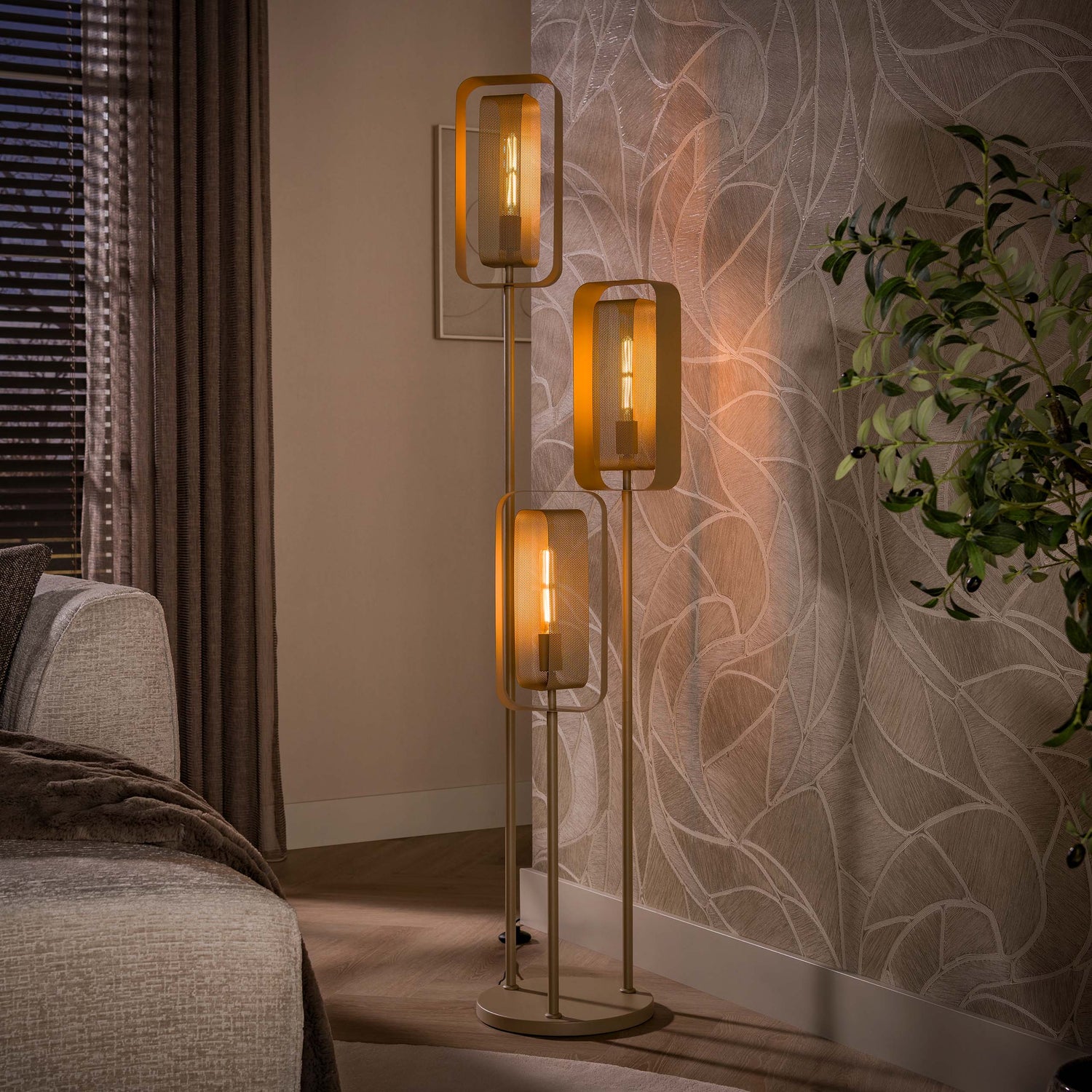 Vloerlamp Mesh Rotate 3L