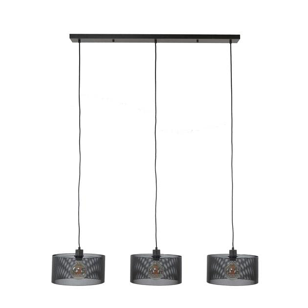 Hanglamp set van 3 Masha Zwart - Industrieelinhuis.nl