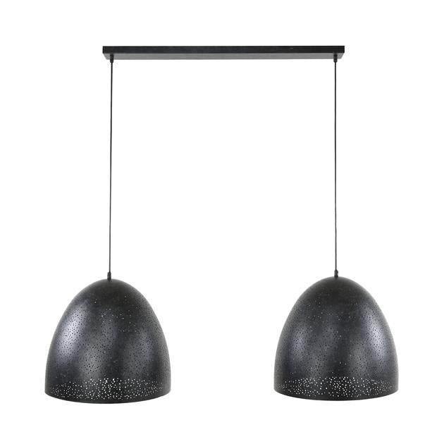 Hanglamp set van 2 Hella Donkergrijs - Industrieelinhuis.nl