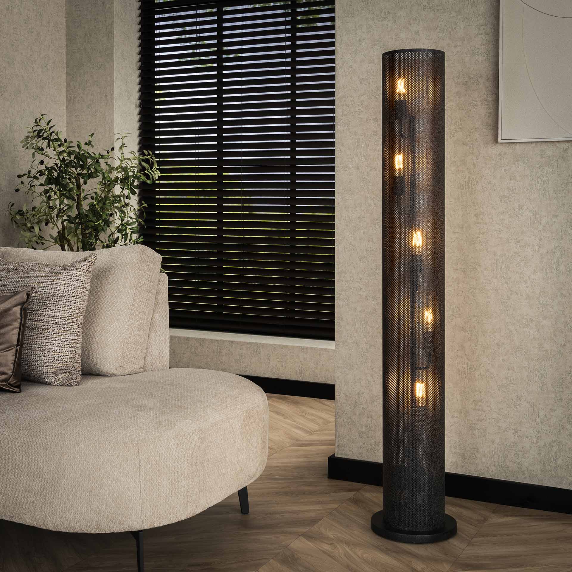 Vloerlamp Meshglow 5L - Industrieelinhuis.nl