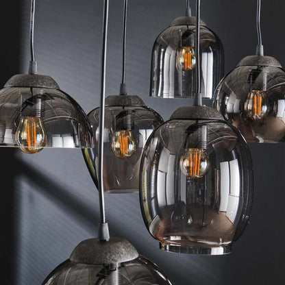 Hanglamp set van 7 Tira Chroom - Industrieelinhuis.nl