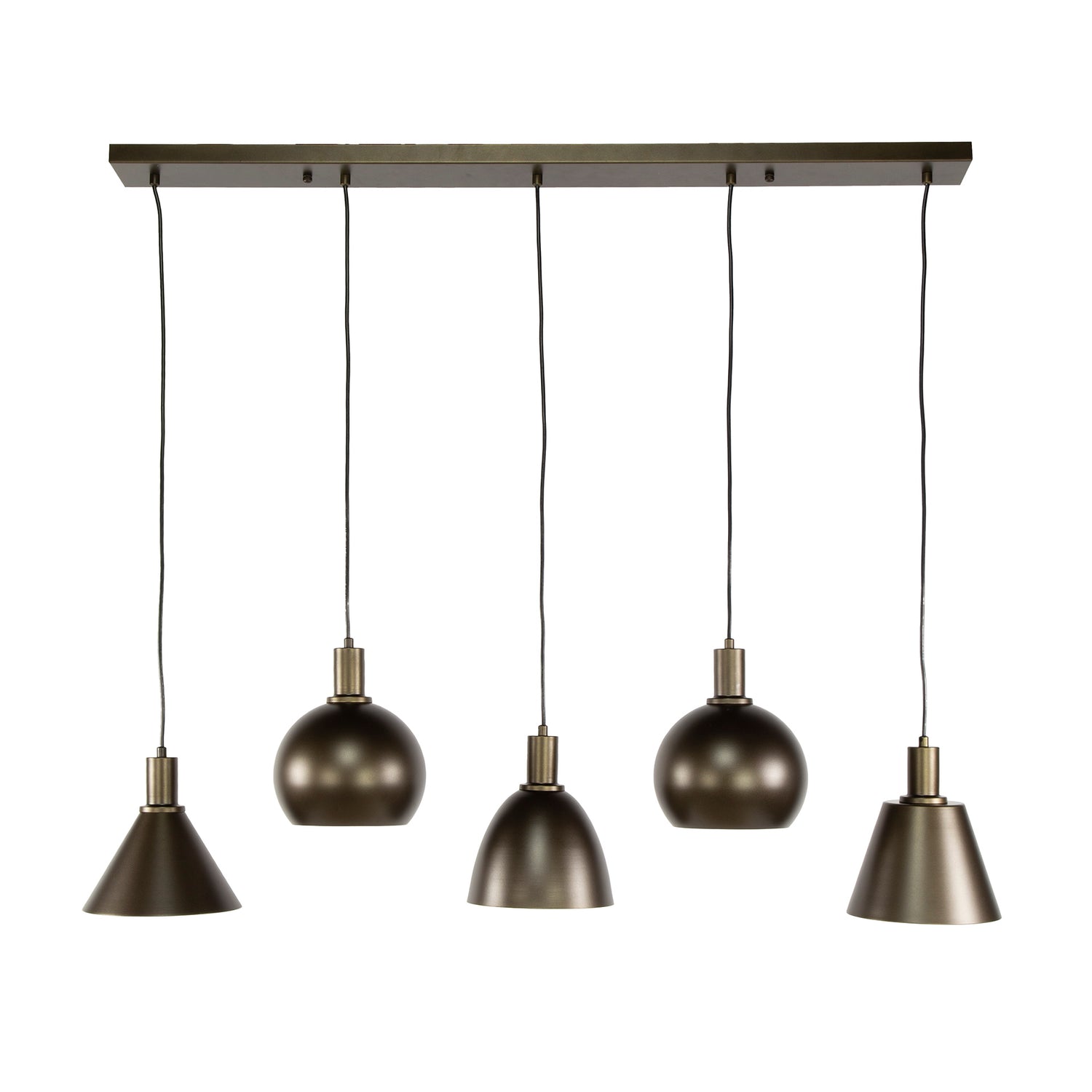 Hanglamp 5L Stellaro Donkerbruin