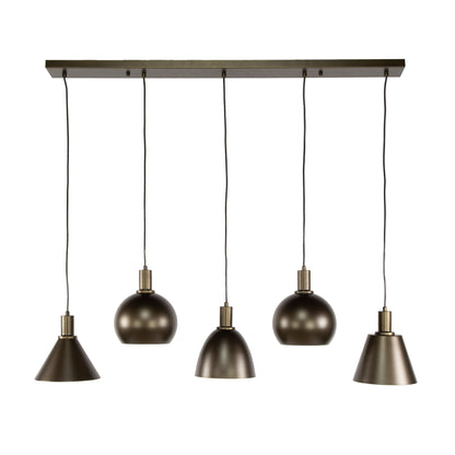 Hanglamp 5L Stellaro Donkerbruin