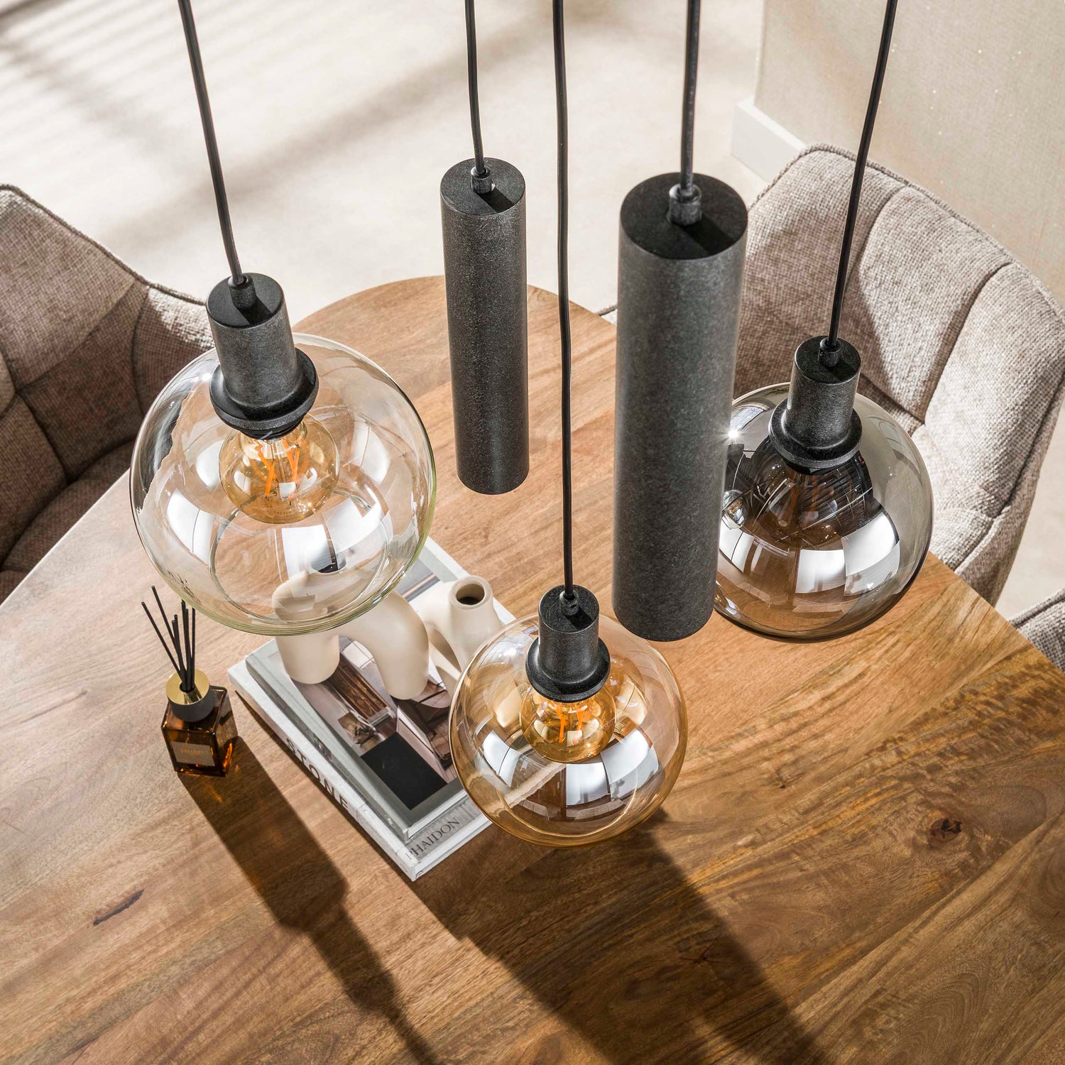 Hanglamp Sfera Tricolore getrapt 5L