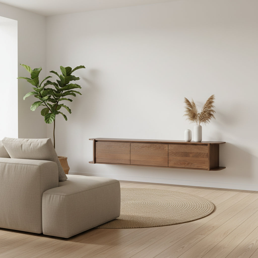 TV kast Jade zwevend Bruin 200 - Industrieelinhuis.nl