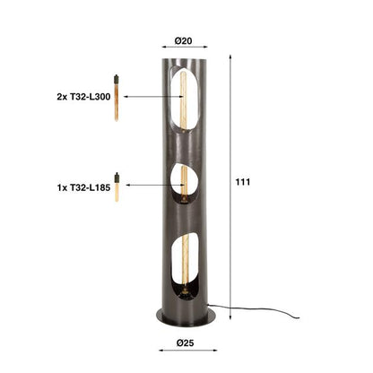 Vloerlamp Organic Cylinder 3L