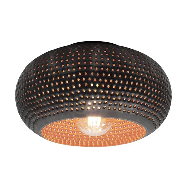 Plafondlamp Lumia Zwart Bruin Ø35 cm - Industrieelinhuis.nl