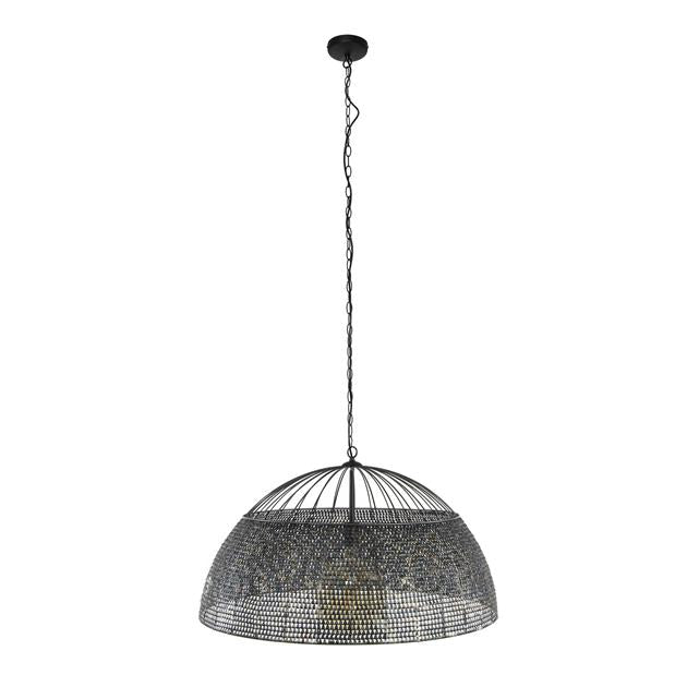 Hanglamp XL Spectle Zwart Bruin Ø80 cm - Industrieelinhuis.nl