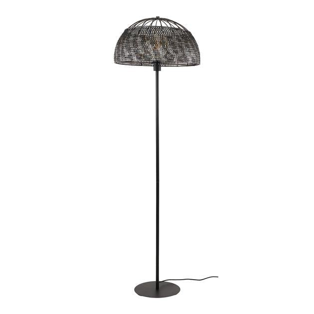 Vloerlamp Lima Zwart Bruin Ø50 cm - Industrieelinhuis.nl