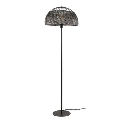 Vloerlamp Lima Zwart Bruin Ø50 cm - Industrieelinhuis.nl