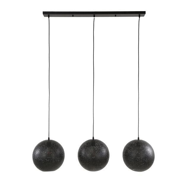 Hanglamp set van 3 Lichtpuntjes Zwart Ø30 cm 4 lichtpunten - Industrieelinhuis.nl