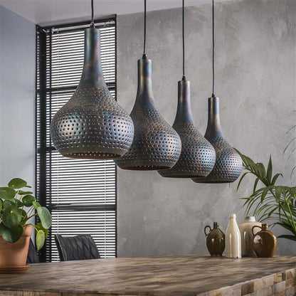 Hanglamp Kegels Mira Zwart 4 lichtpunten - Industrieelinhuis.nl