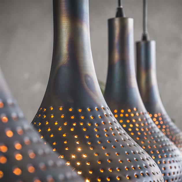 Hanglamp Kegels Mira Zwart 4 lichtpunten - Industrieelinhuis.nl