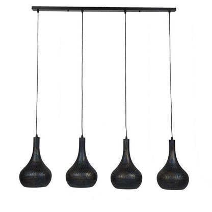 Hanglamp Kegels Mira Zwart 4 lichtpunten - Industrieelinhuis.nl