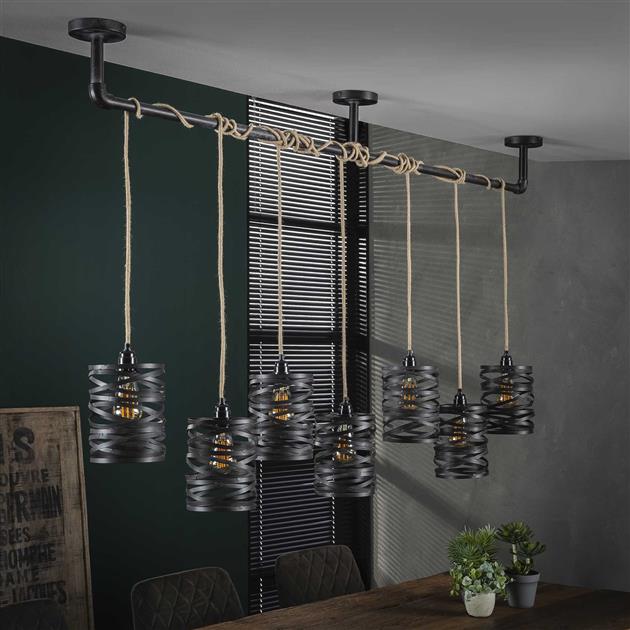 Hanglamp XL  Sia Grijs 7 Lichtpunten - Industrieelinhuis.nl