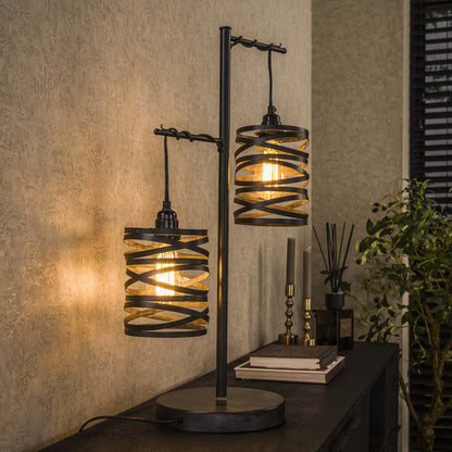 Tafellamp Sia Grijs 2 lichtpunten - Industrieelinhuis.nl