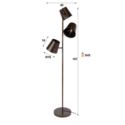 Vloerlamp Kinetic 3L
