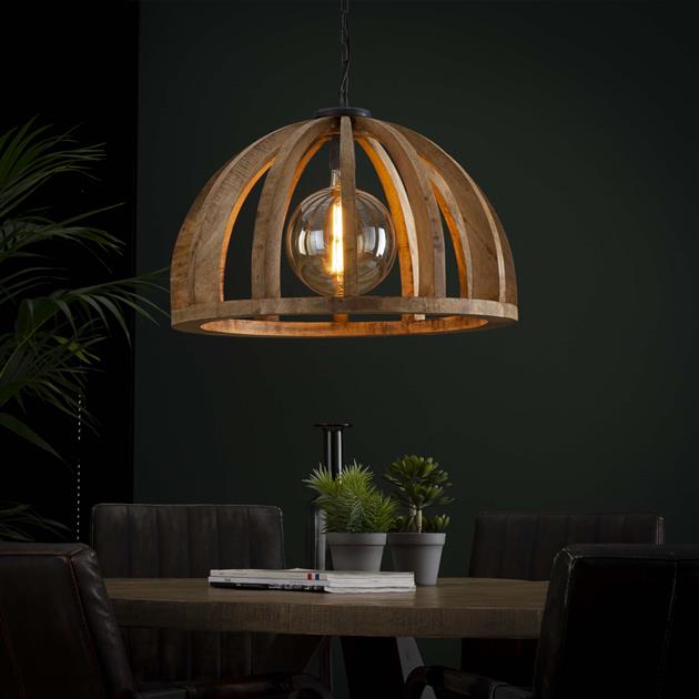 Hanglamp Hout Woodbent Mangohout Ø60 cm - Industrieelinhuis.nl