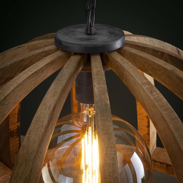 Hanglamp Hout Woodbent Mangohout Ø60 cm - Industrieelinhuis.nl