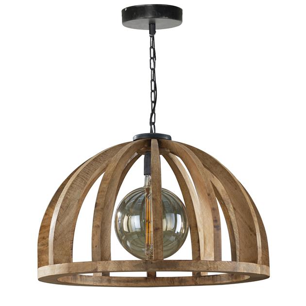 Hanglamp Hout Woodbent Mangohout Ø60 cm - Industrieelinhuis.nl