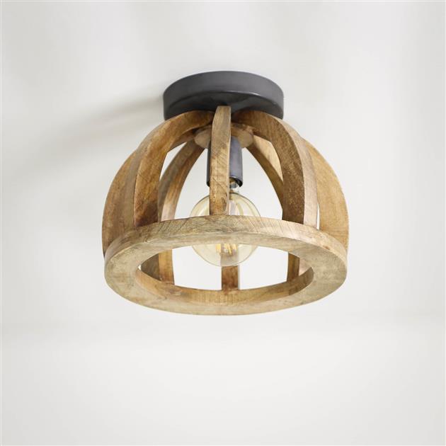 Plafondlamp Hout Woodbent Mangohout - Industrieelinhuis.nl