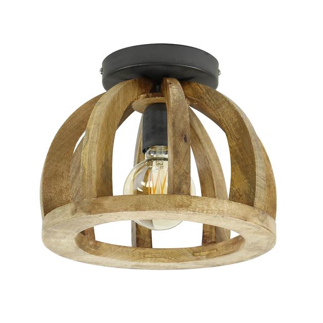 Plafondlamp Hout Woodbent Mangohout - Industrieelinhuis.nl