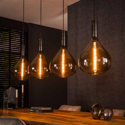 Hanglamp Druppels Zwart Amber - Industrieelinhuis.nl