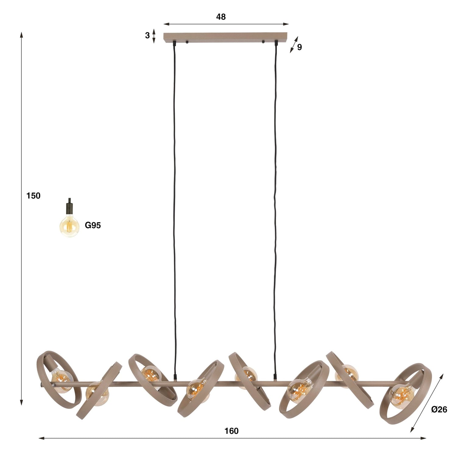 Hanglamp Hover 8L