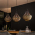 Hanglamp Set van 3 Kegel Rustic Ray Zwart - Industrieelinhuis.nl