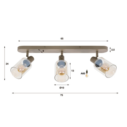 Plafondlamp Sepiora 3L