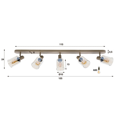 Plafondlamp Sepiora 5L