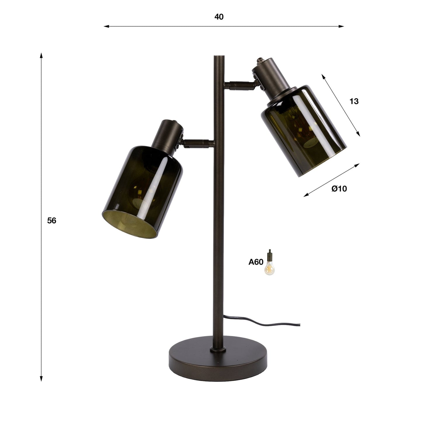 Tafellamp Sepiora 2L