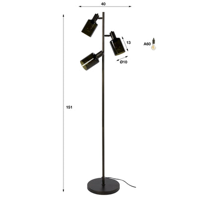 Vloerlamp Sepiora 3L