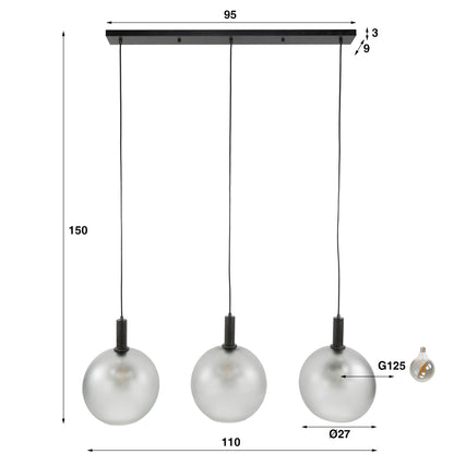 Hanglamp Bubble Frosted 3L - Industrieelinhuis.nl