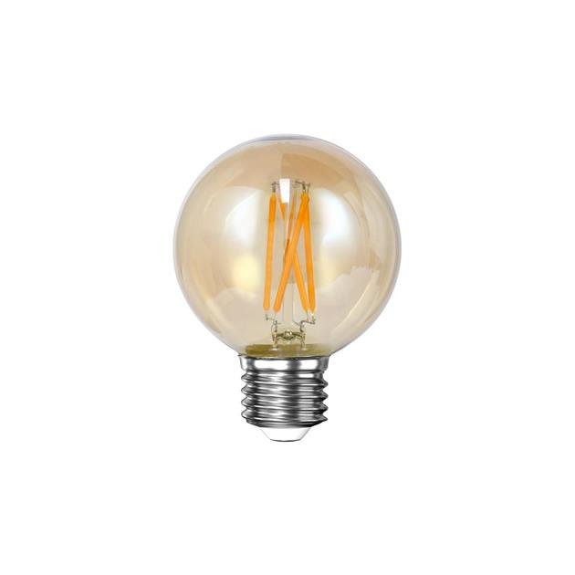 Lichtbron LED [G60] filament bol Ø6 / Amberkleurig glas - Industrieelinhuis.nl