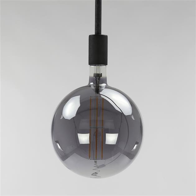Lichtbron LED [G200] filament bol Ø20,0 - E27 8W / Smoke grey glas - Industrieelinhuis.nl