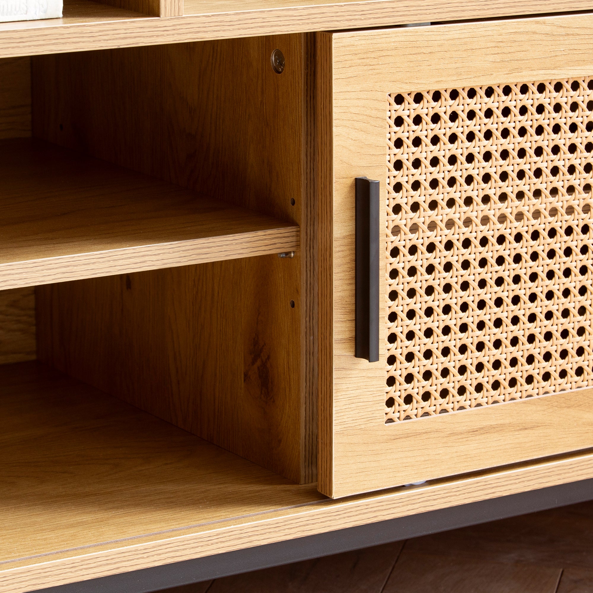Schoenenbank met opbergruimte | 120 x 40 x 75,5 cm | Eikenlook melamine - Industrieelinhuis.nl