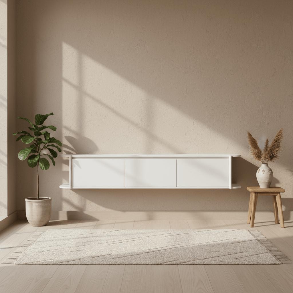 TV kast Jade zwevend Off White 200 - Industrieelinhuis.nl